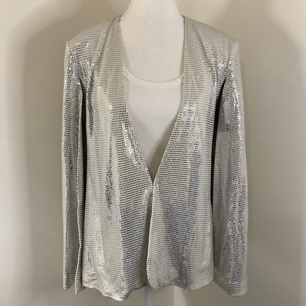 NWT TAHARI GLITTER CAPE BLAZER